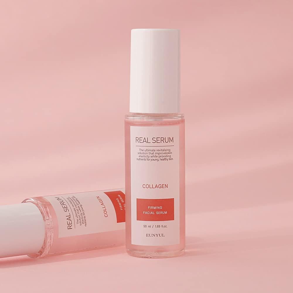 EUNYUL Moisture Glow Multi Balm Stick 0.35 Oz. Facial Balm & Real Collagen Serum 1.69 fl. Oz. Korean Skincare