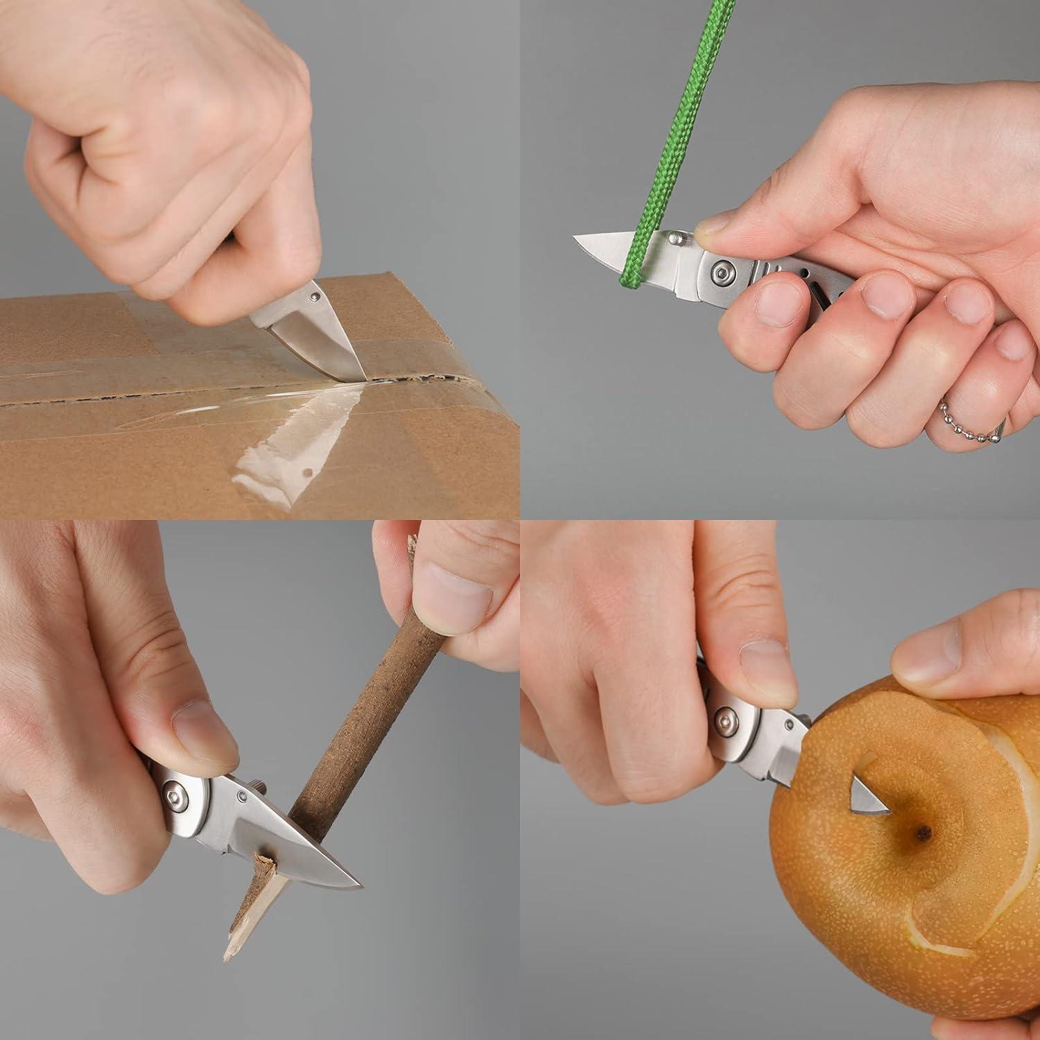 Cuchillo de Llavero BARRYSAIL Plegable 4.06 cm Acero Inoxidable