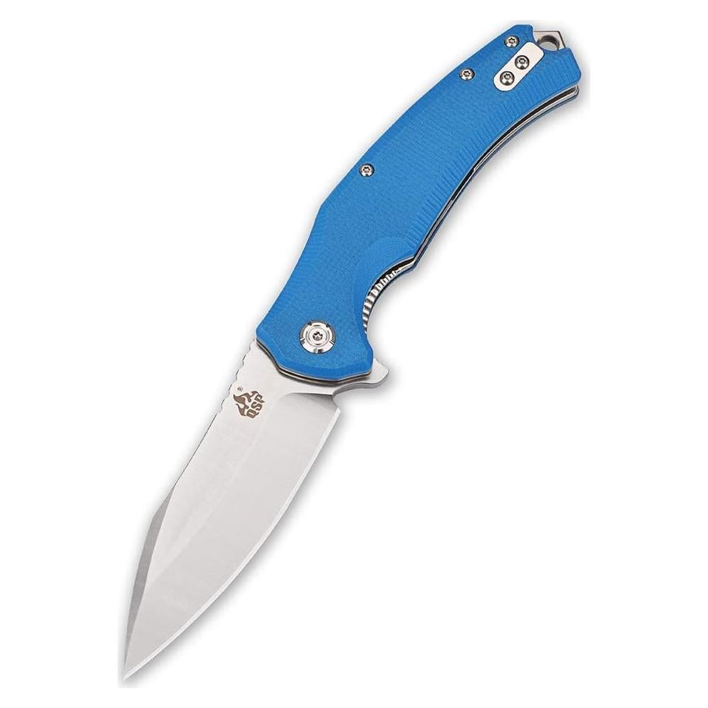 Cuchillo Plegable QSP Snipe D2 Mango G10 Azul EDC 212mm