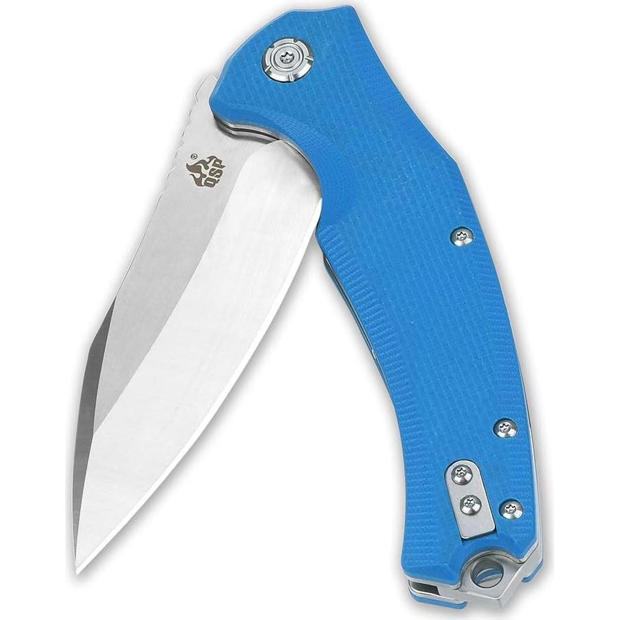 Cuchillo Plegable QSP Snipe D2 Mango G10 Azul EDC 212mm