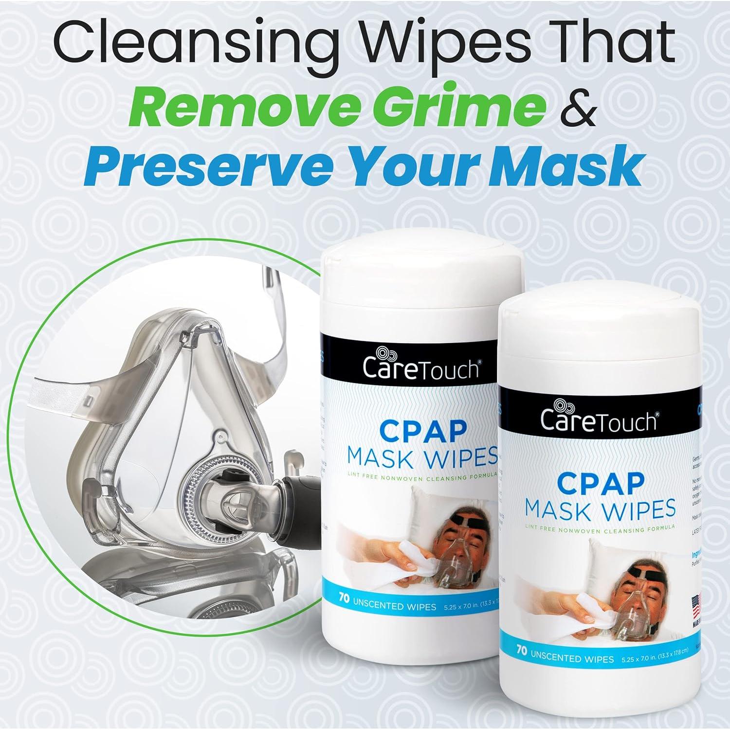 Toallitas de Limpieza CPAP CareTouch - 140 Toallitas Sin Fragancia