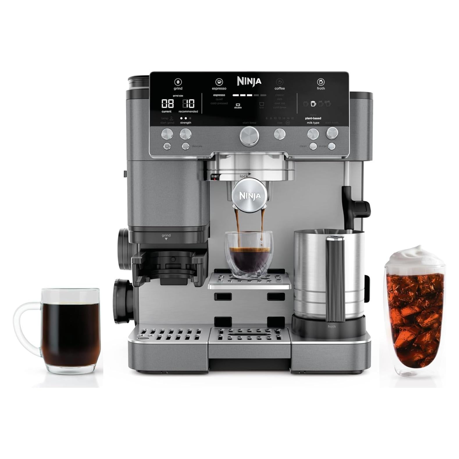 Máquina de Espresso Ninja ES601GM con Molinillo y Espumador