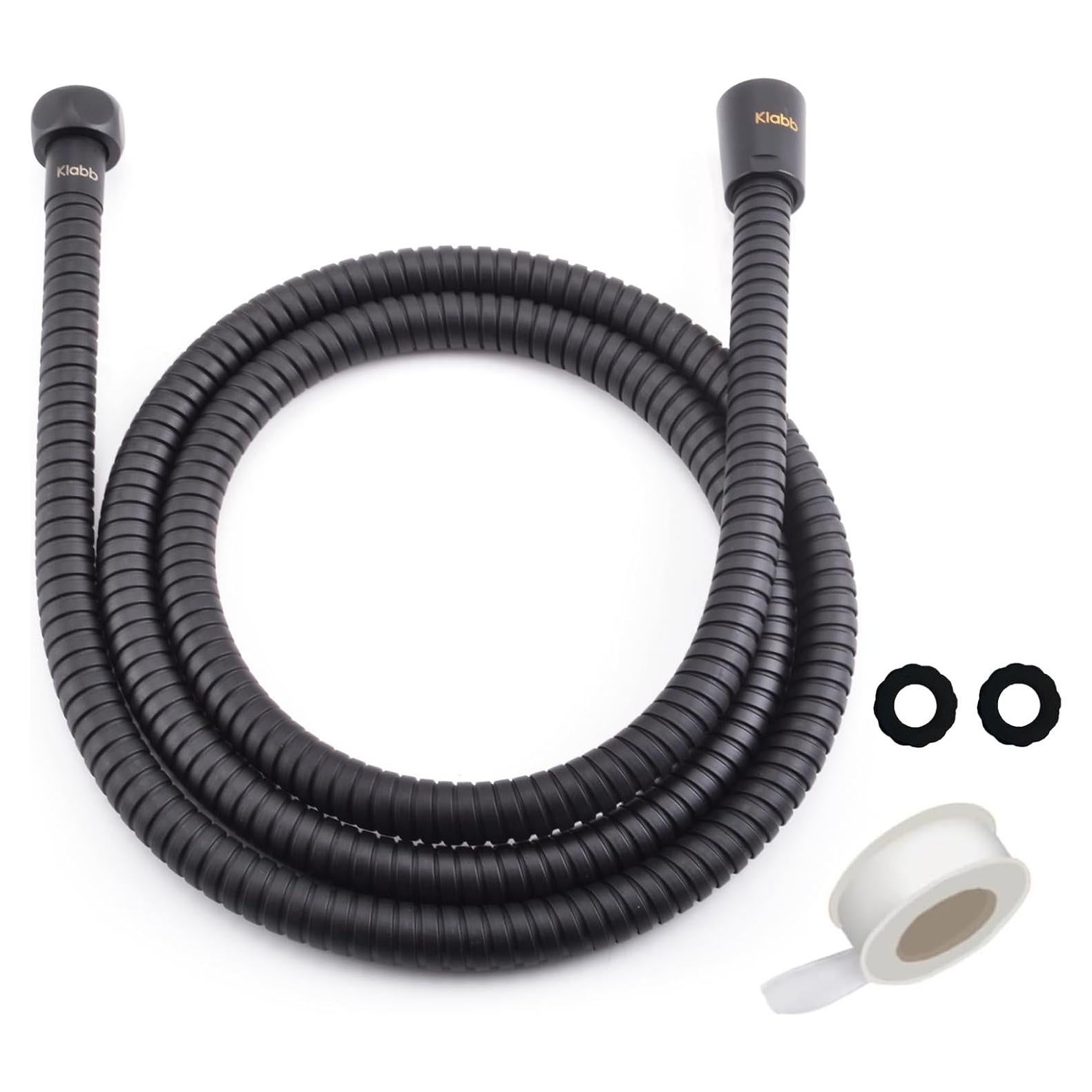 Manguera de Ducha Klabb 150 cm Acero Inoxidable Flexible Negra