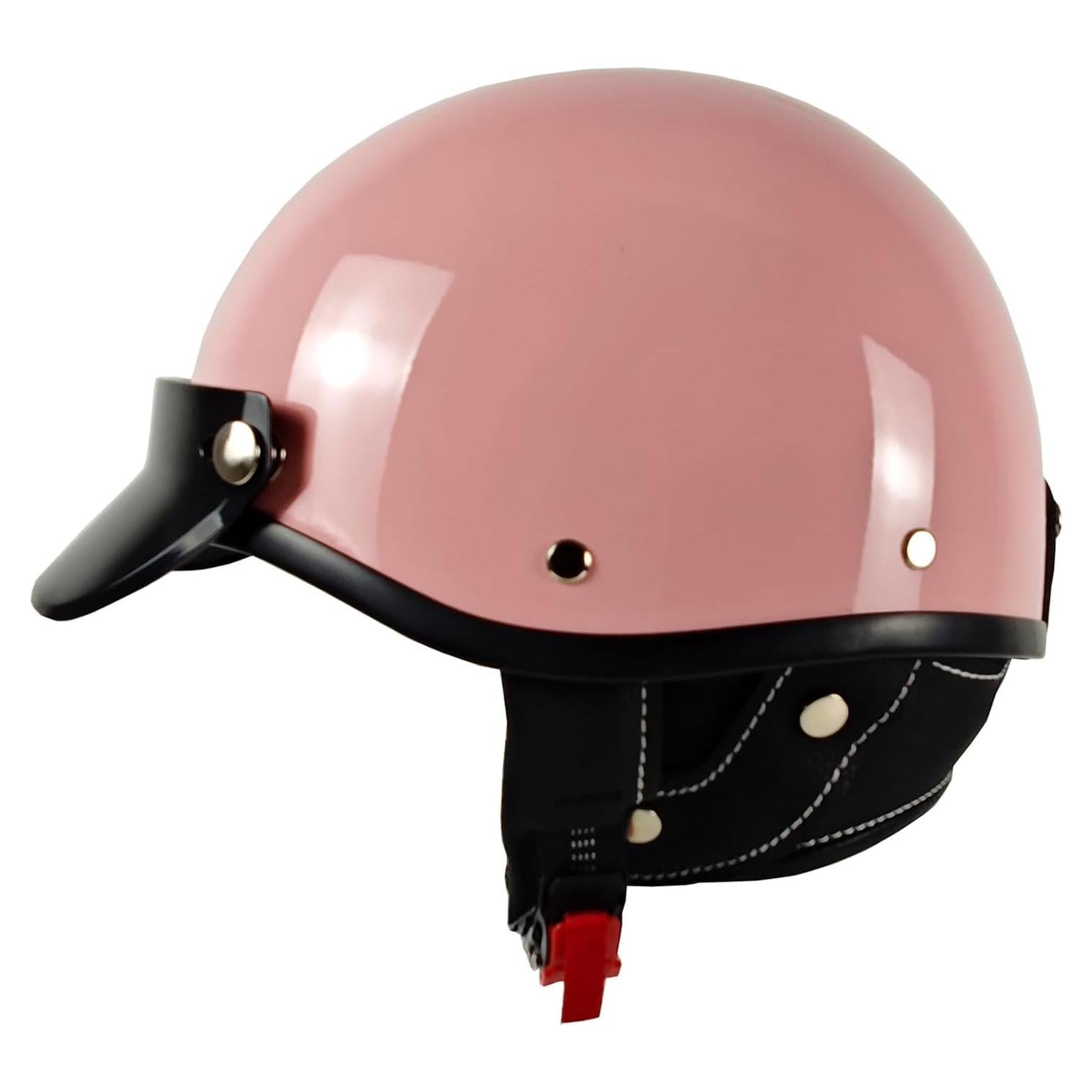 Casco de Motocicleta SanQing Retro Media Cara Negro