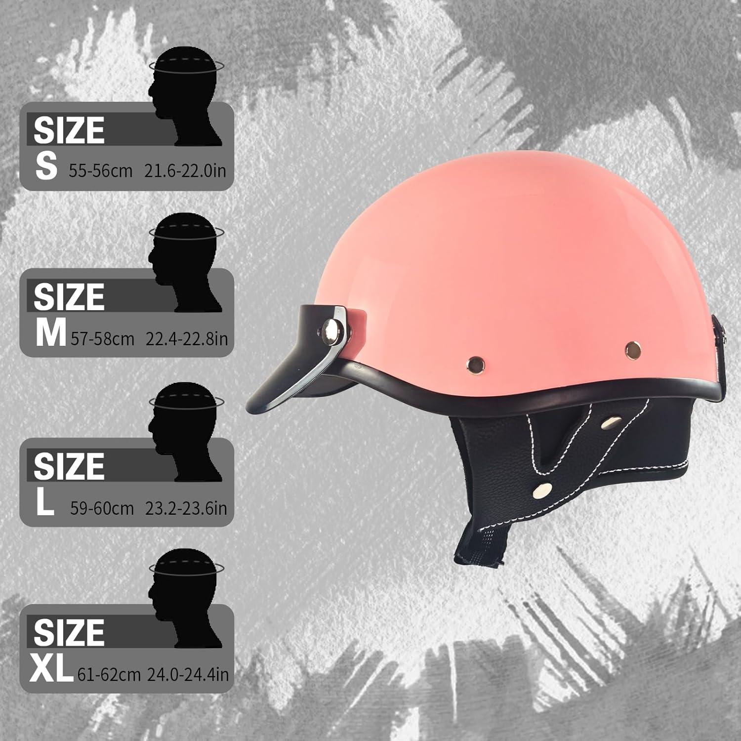 Casco de Motocicleta SanQing Retro Media Cara Negro