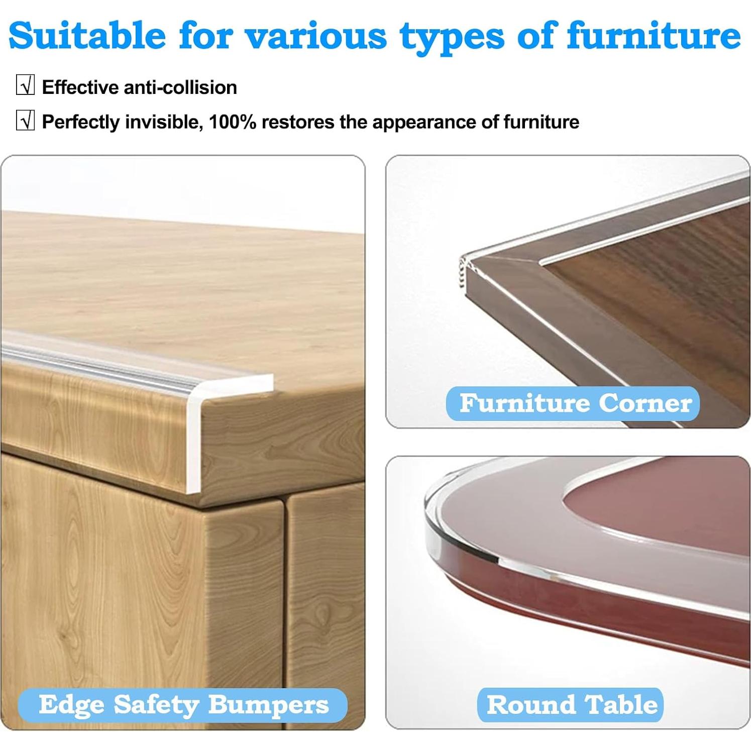 Protector de Esquinas KAIYUER 2.01m Transparente para Muebles