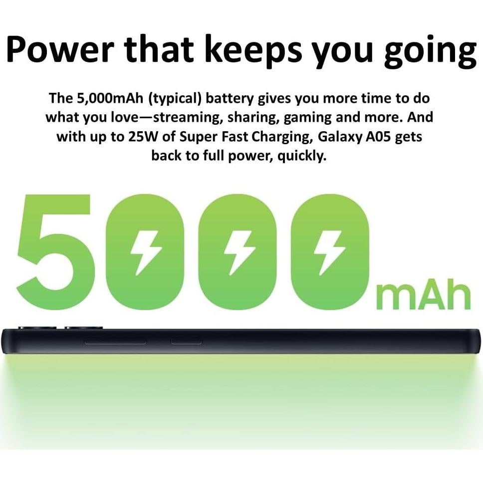 Samsung Galaxy A05 64GB Dual-SIM Android 13 - Negro