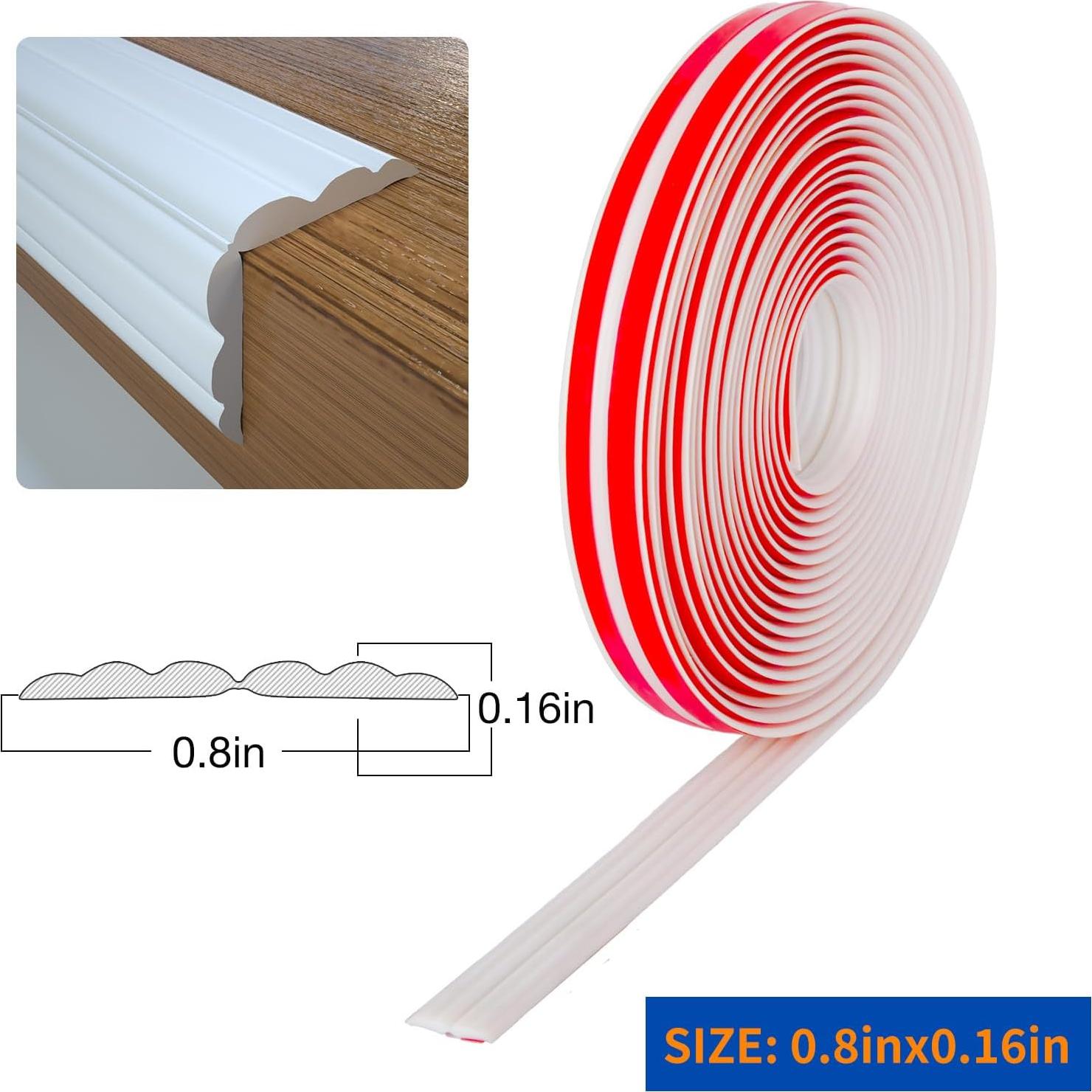 Protector de Esquinas Autoadhesivo COUKIU 2.03cm x 6.1m Negro