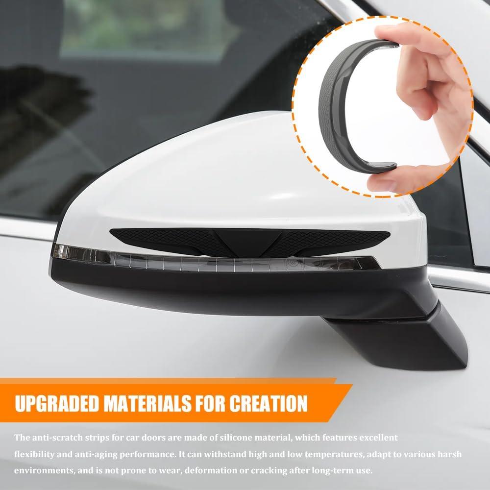 4 Protectores de Bisel de Puerta de Coche HQRNYP Antirayaduras