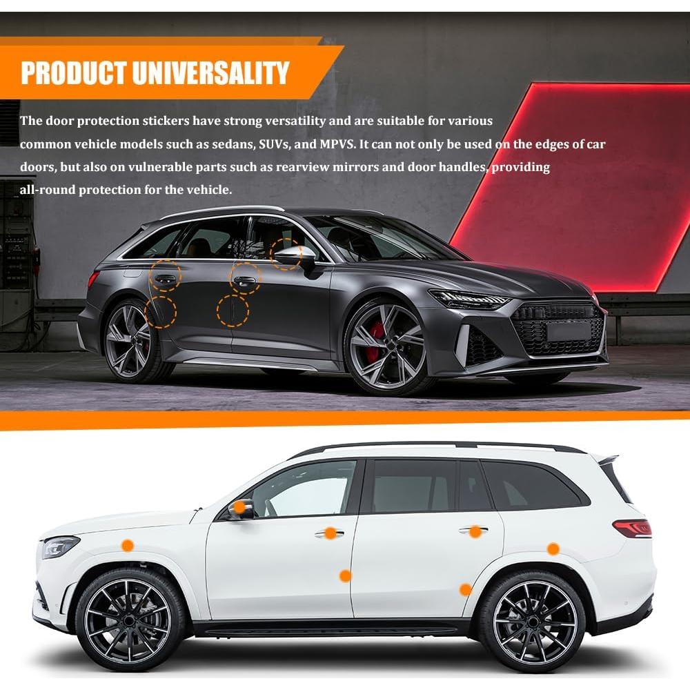 4 Protectores de Bisel de Puerta de Coche HQRNYP Antirayaduras