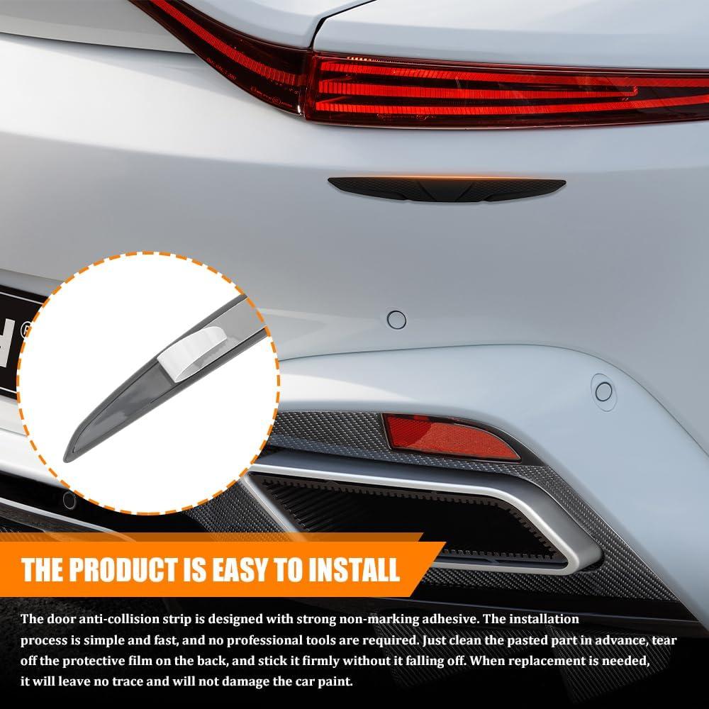4 Protectores de Bisel de Puerta de Coche HQRNYP Antirayaduras