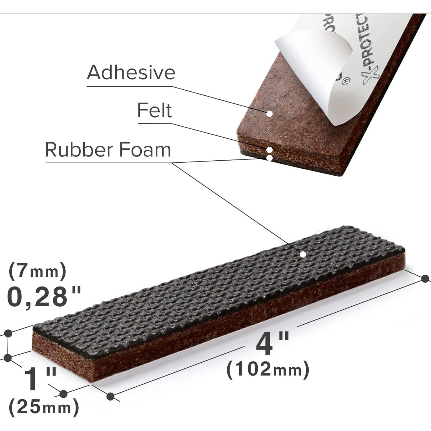 Almohadillas Antideslizantes X-PROTECTOR 8 Pcs 2.54x10.16 cm