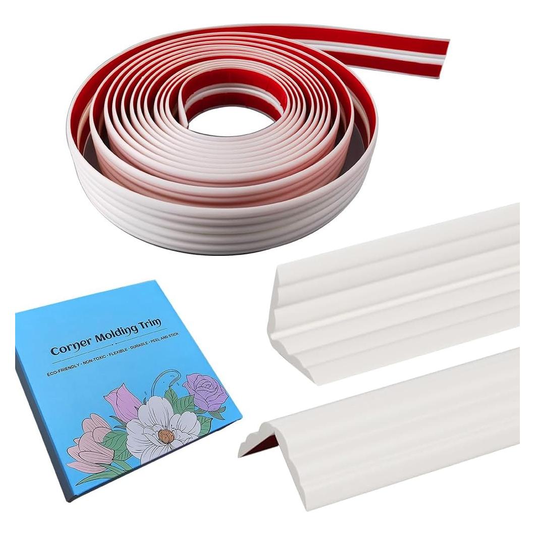 Moldura de esquina autoadhesiva Maydos 3.81cm x 3.05m blanca