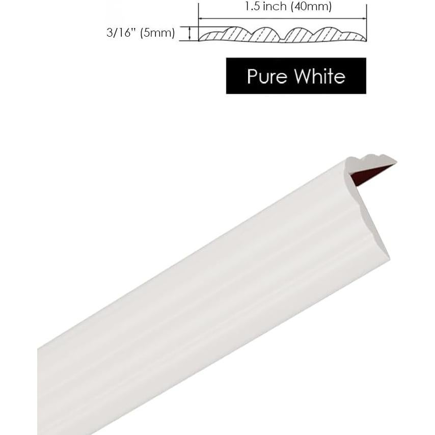 Moldura de esquina autoadhesiva Maydos 3.81cm x 3.05m blanca