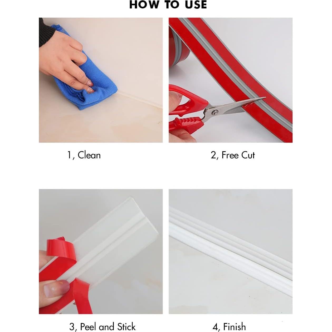 Moldura de esquina autoadhesiva Maydos 3.81cm x 3.05m blanca