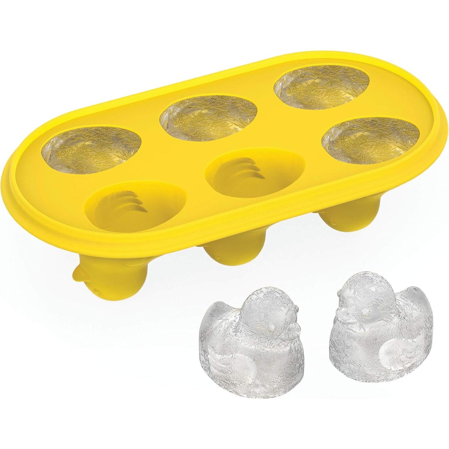 Molde de Hielo Pato Amarillo TrueZoo - Silicona, 6 Cubos