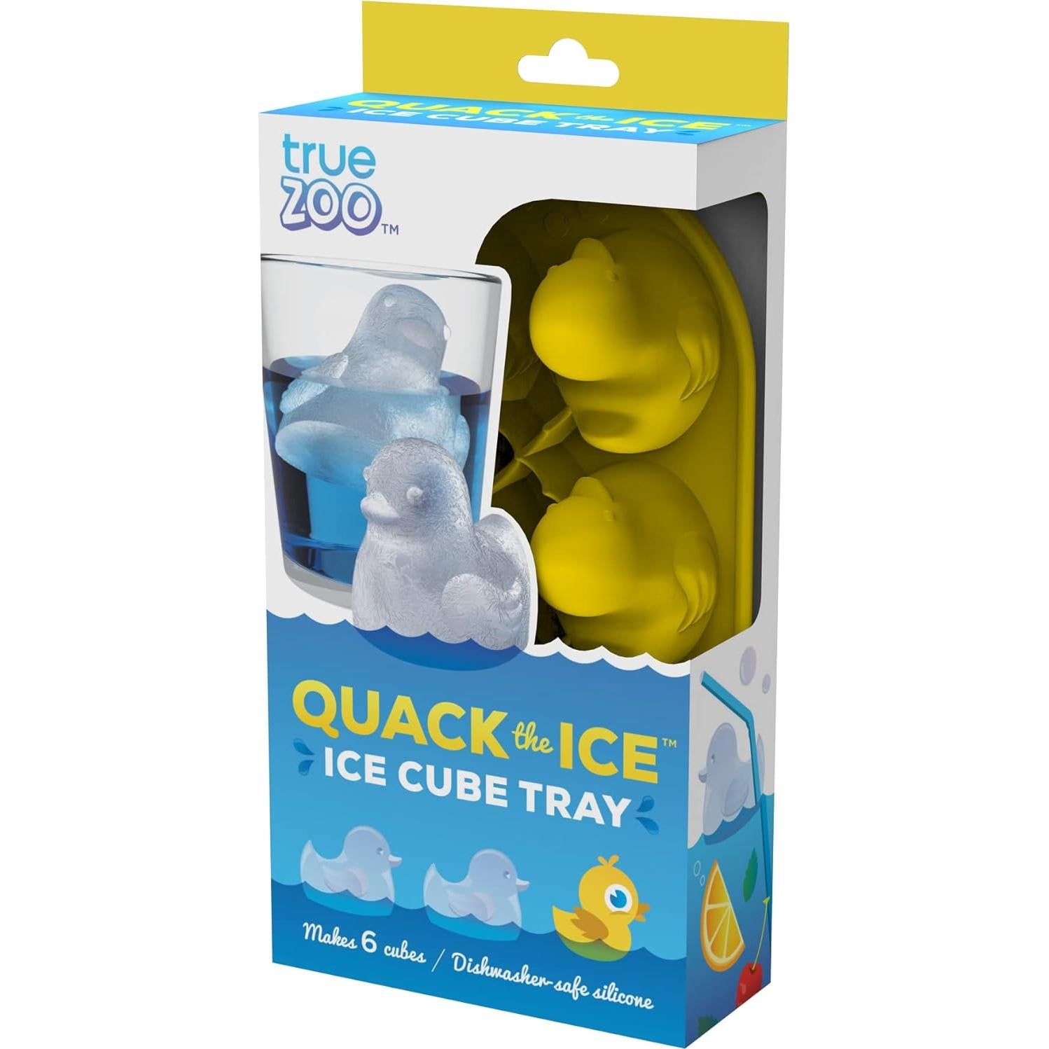 Molde de Hielo Pato Amarillo TrueZoo - Silicona, 6 Cubos