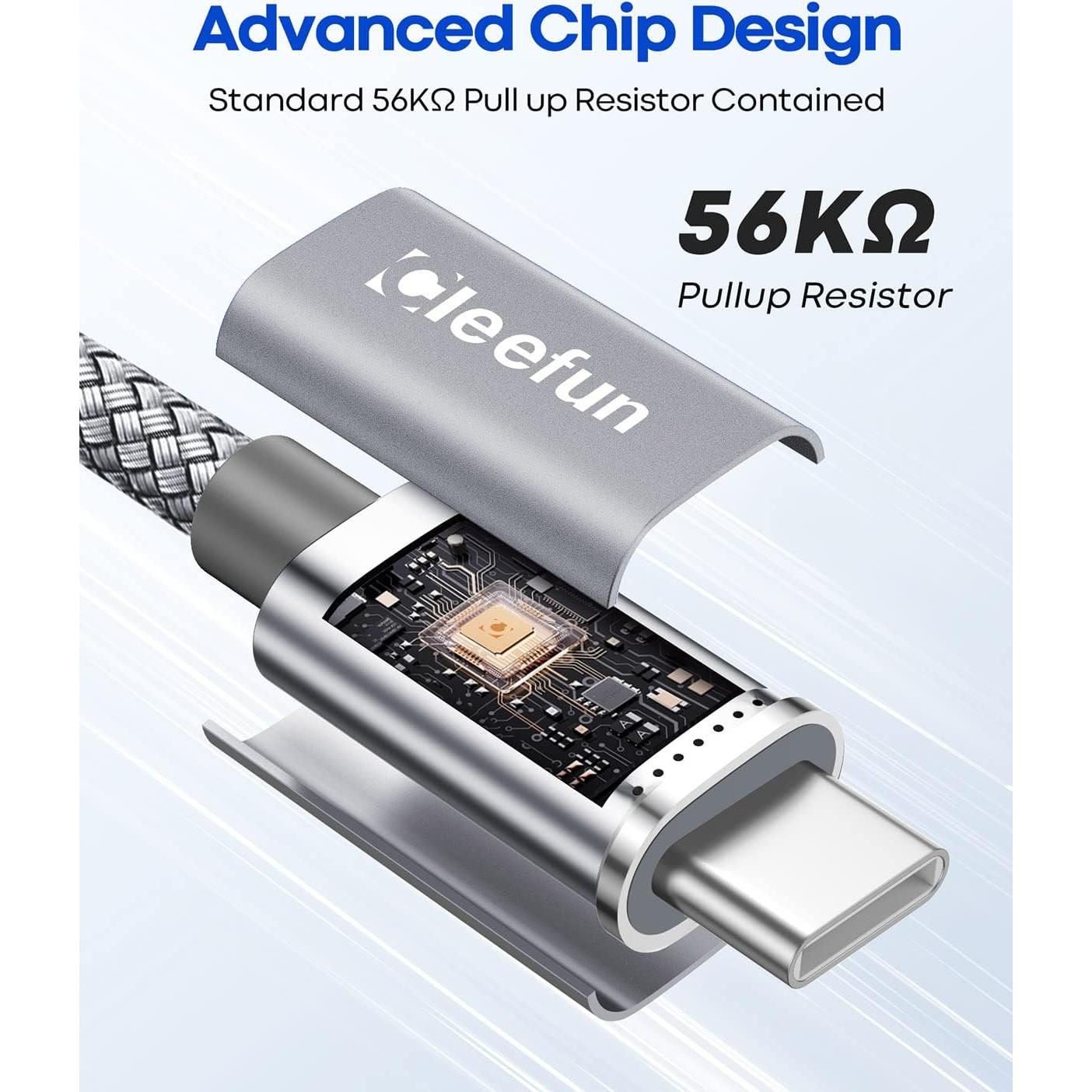 Cable USB C CLEEFUN 5 Unidades 1.83m Carga Rápida