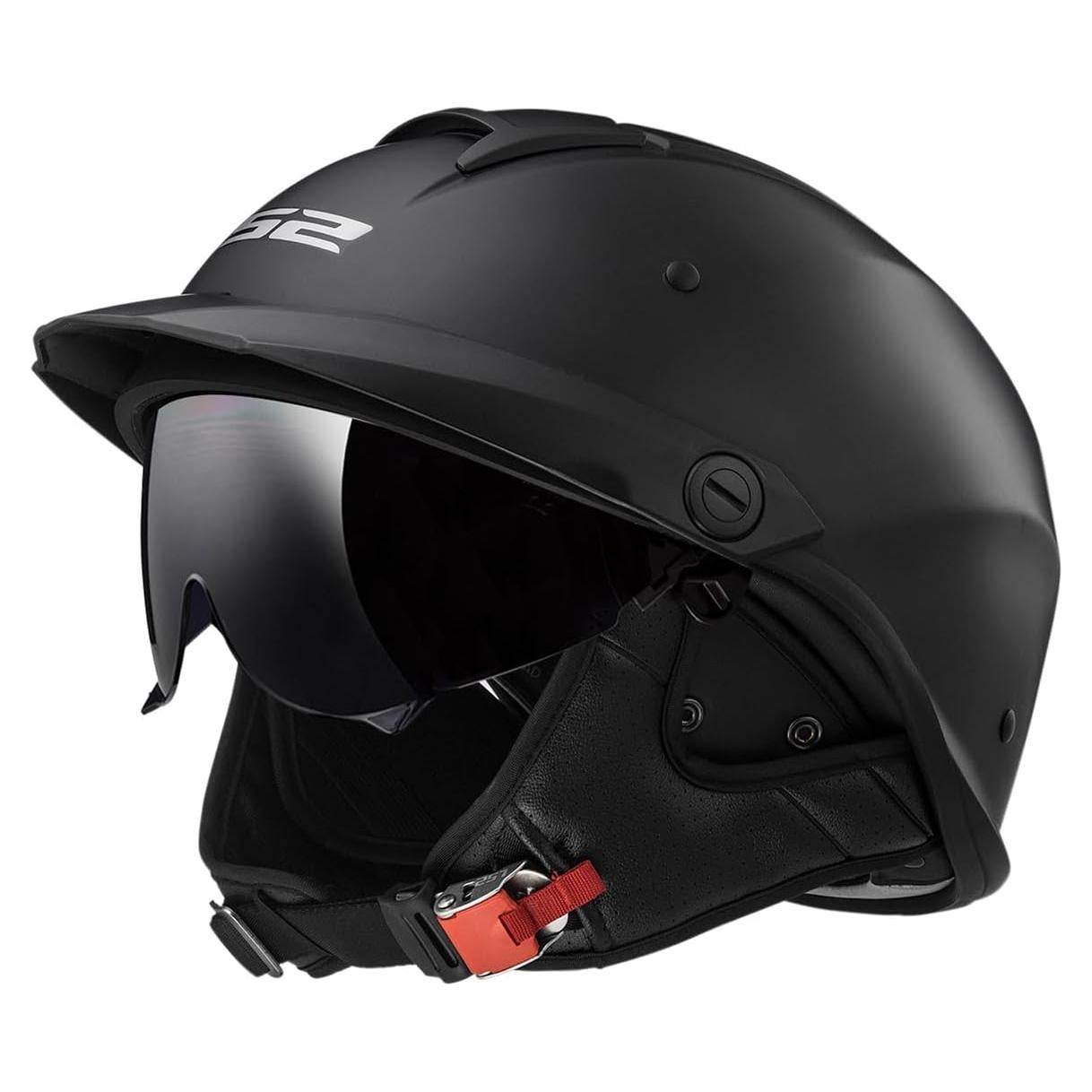 Casco LS2 Rebellion Mediano Negro Mate con Protección Solar