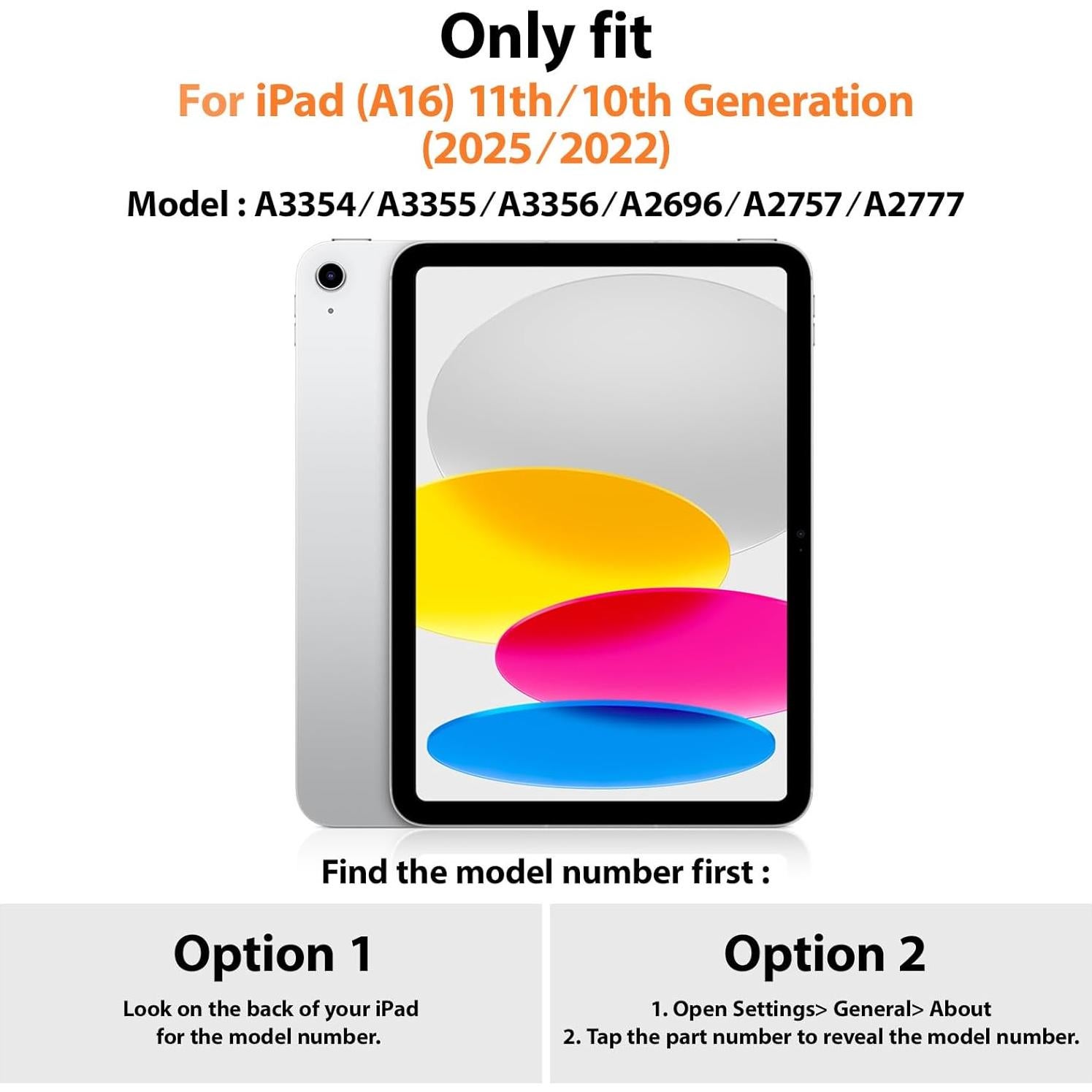 Funda SEYMAC para iPad A16 11"/10.9" 2025/2022 Negra