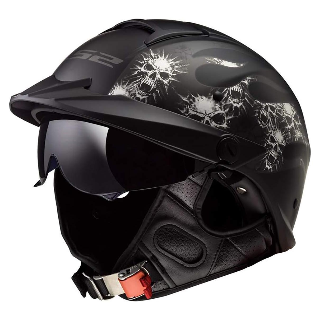 Casco LS2 Rebellion Half para Motocicleta - X-Pequeño