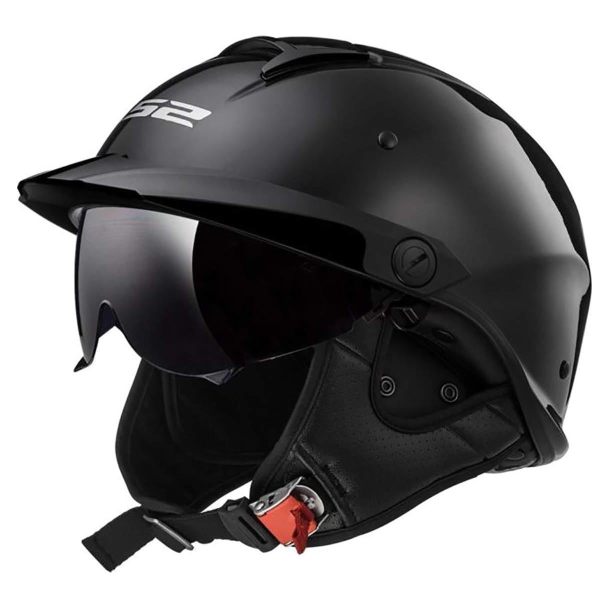 Casco LS2 Rebellion Half Negro X-Pequeño con Bluetooth