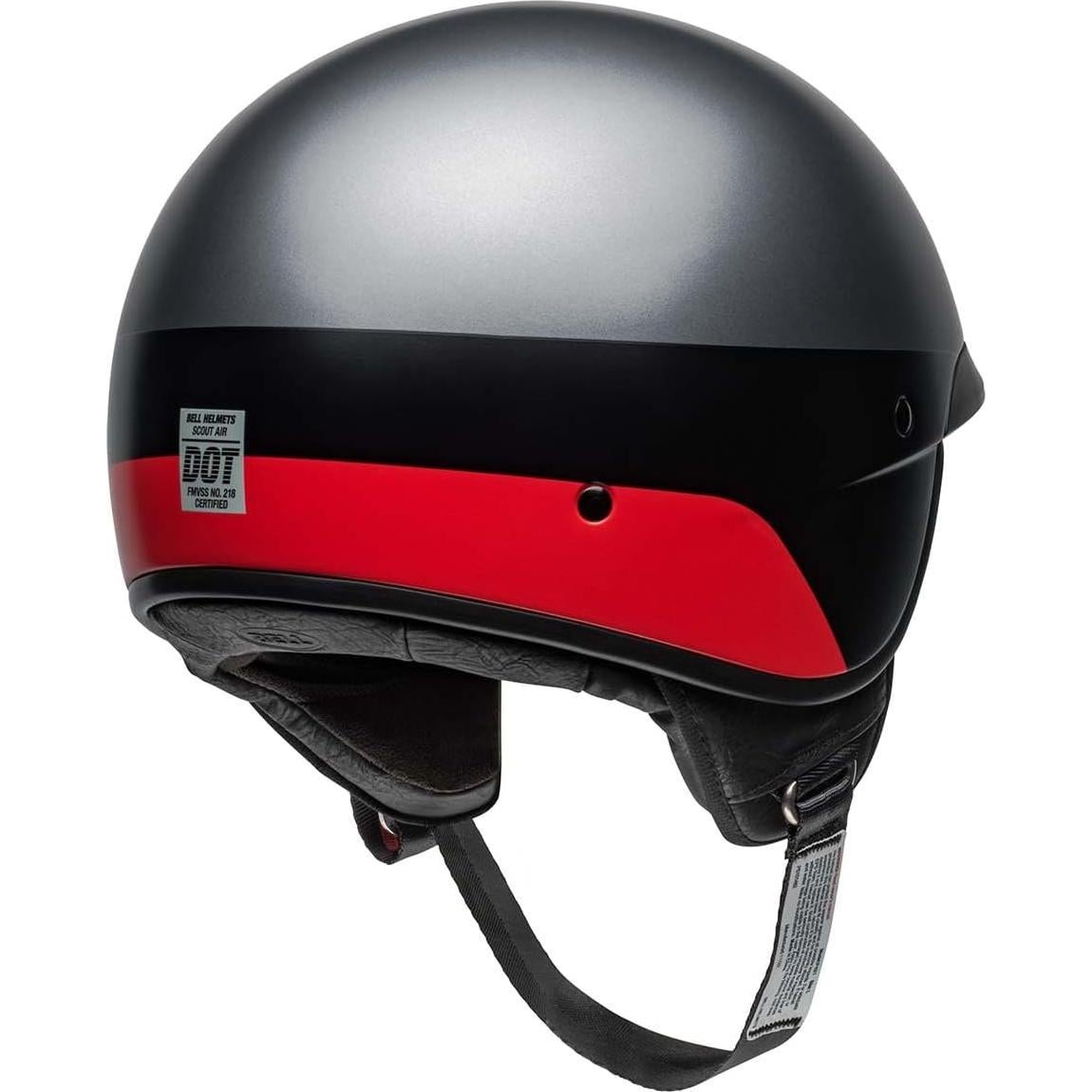 Casco Bell Scout Air Mediano Gris/Rojo Brillante