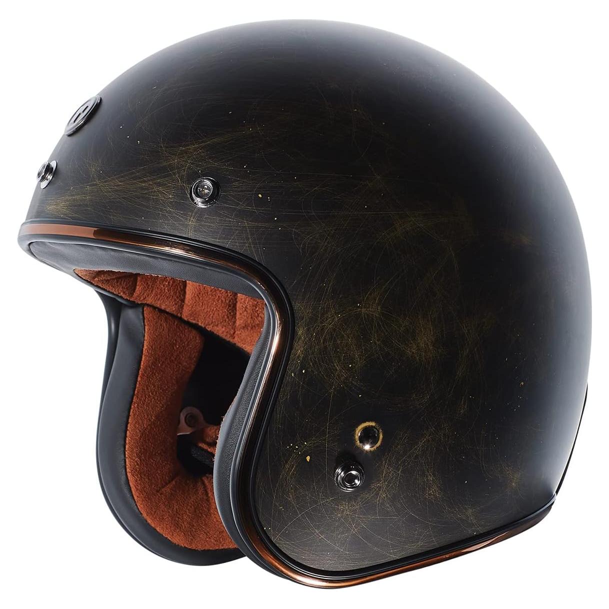 Casco Abierto TORC T50 Del Mar Negro Mate X-Grande
