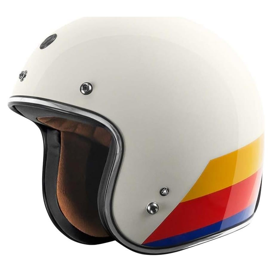 Casco Abierto TORC T50 Del Mar X-Pequeño Blanco Perla