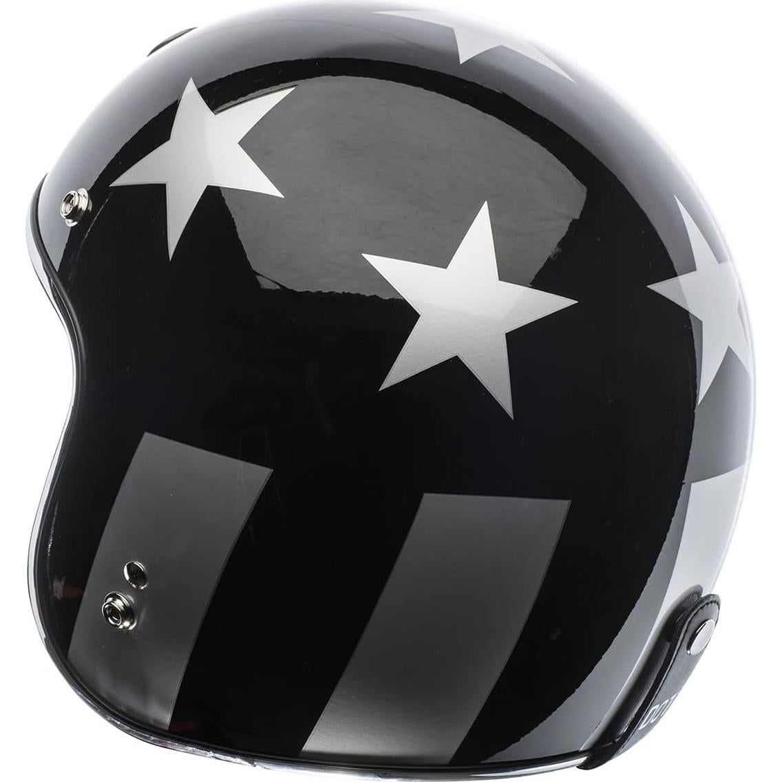 Casco Abierto TORC T50 Del Mar Negro Brillante Mediano