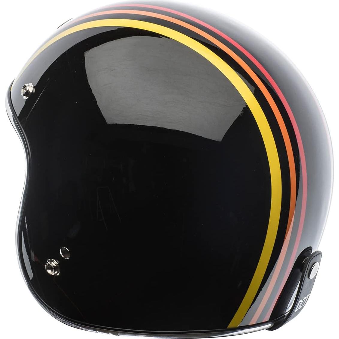 Casco Abierto TORC T50 Del Mar Negro Brillante 1.59 kg