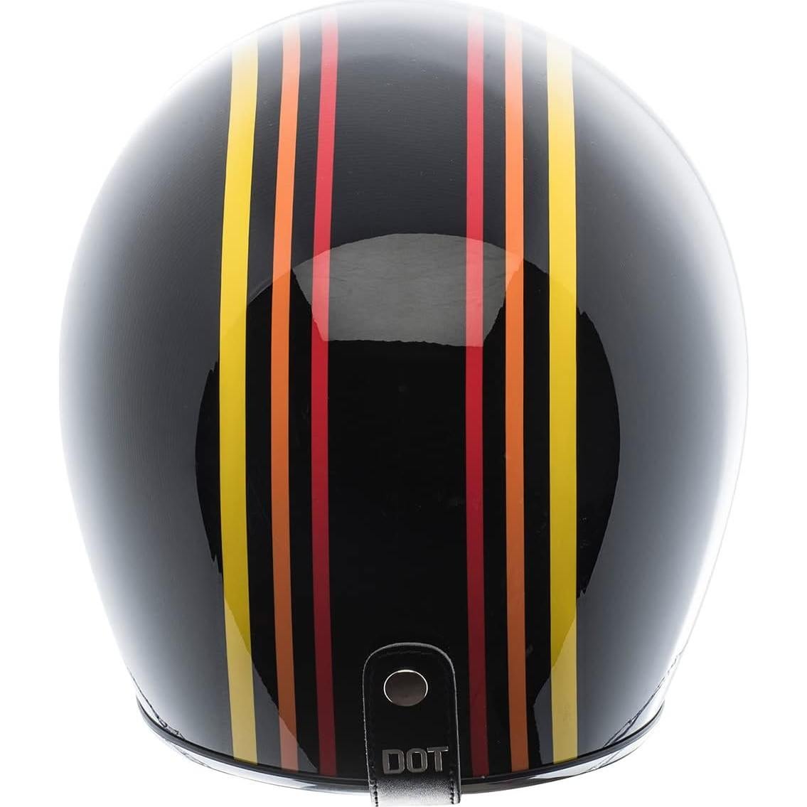 Casco Abierto TORC T50 Del Mar Negro Brillante XS