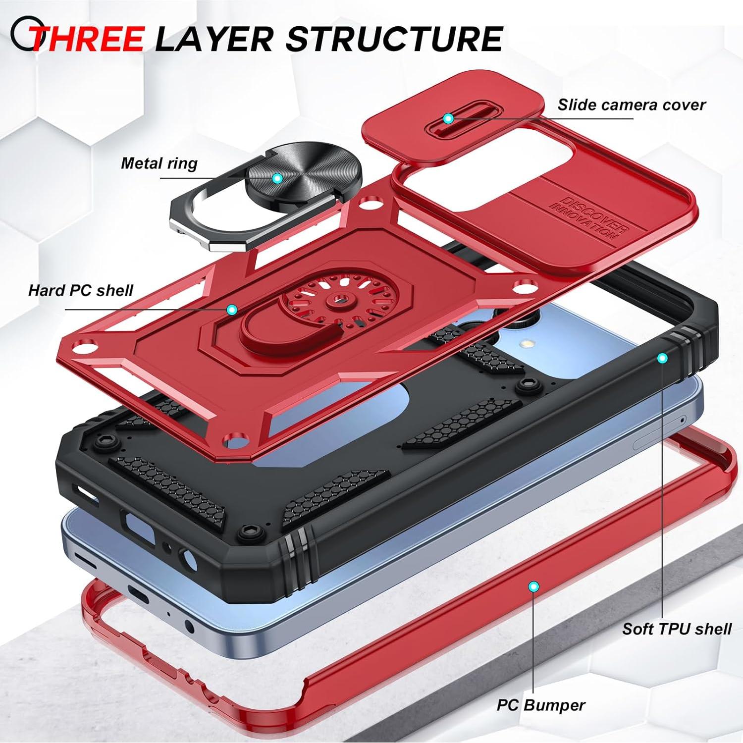 Funda LeYi para Samsung Galaxy A15 5G con Protector