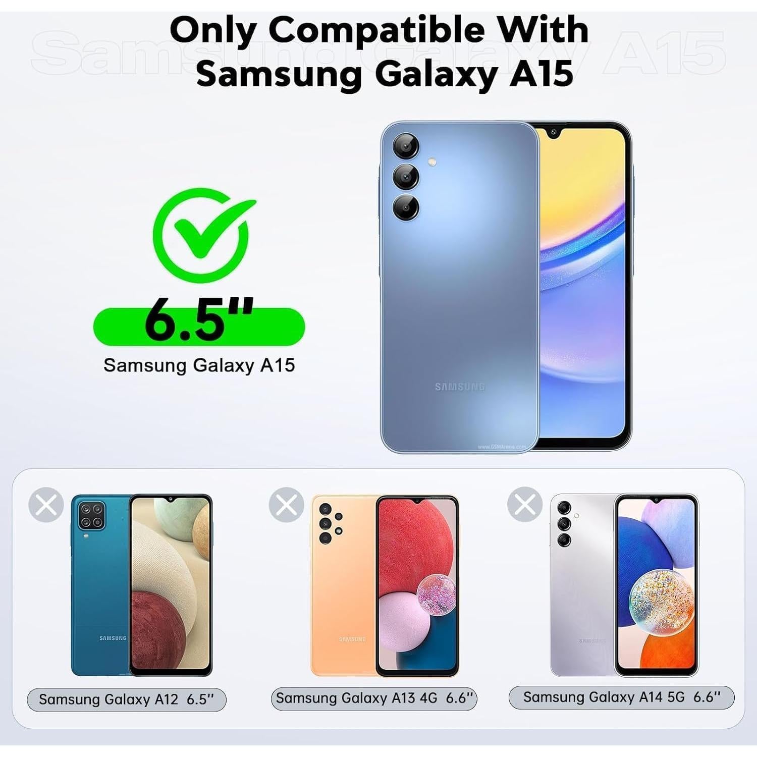 Funda LeYi para Samsung Galaxy A15 5G con Protector