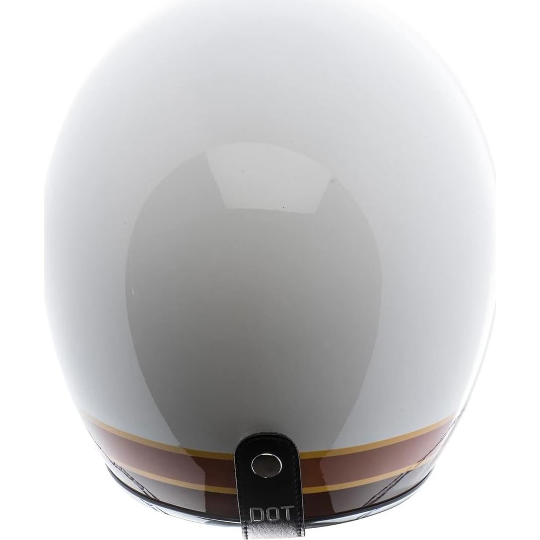 Casco Abierto TORC T50 Del Mar Mediano Blanco Brillante