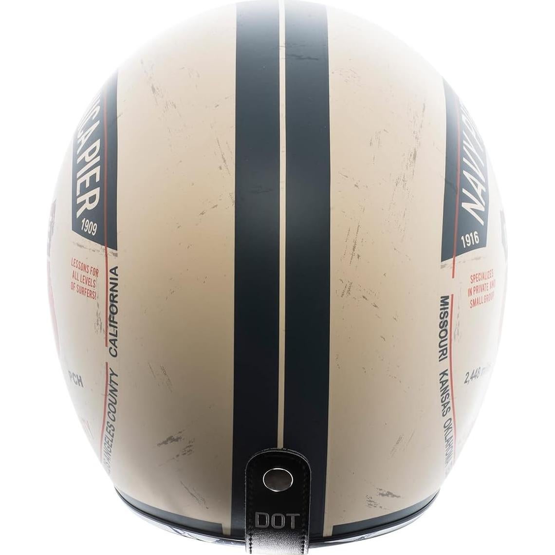 Casco TORC T50C Abierto 3/4 Motocicleta Gráfico Blanco Mate