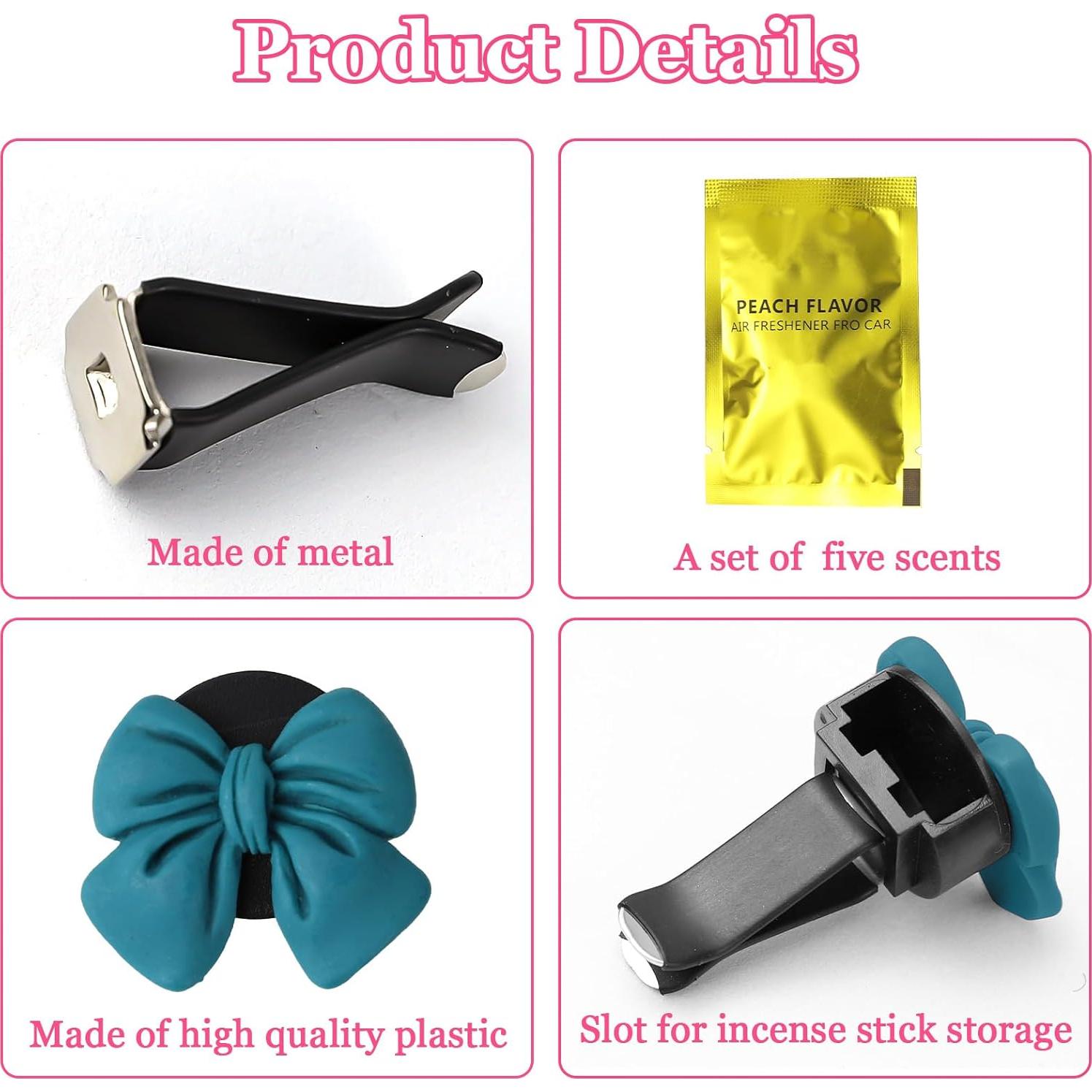 6 Clips Ambientadores para Auto Wuyaoyao - Lazo Azul