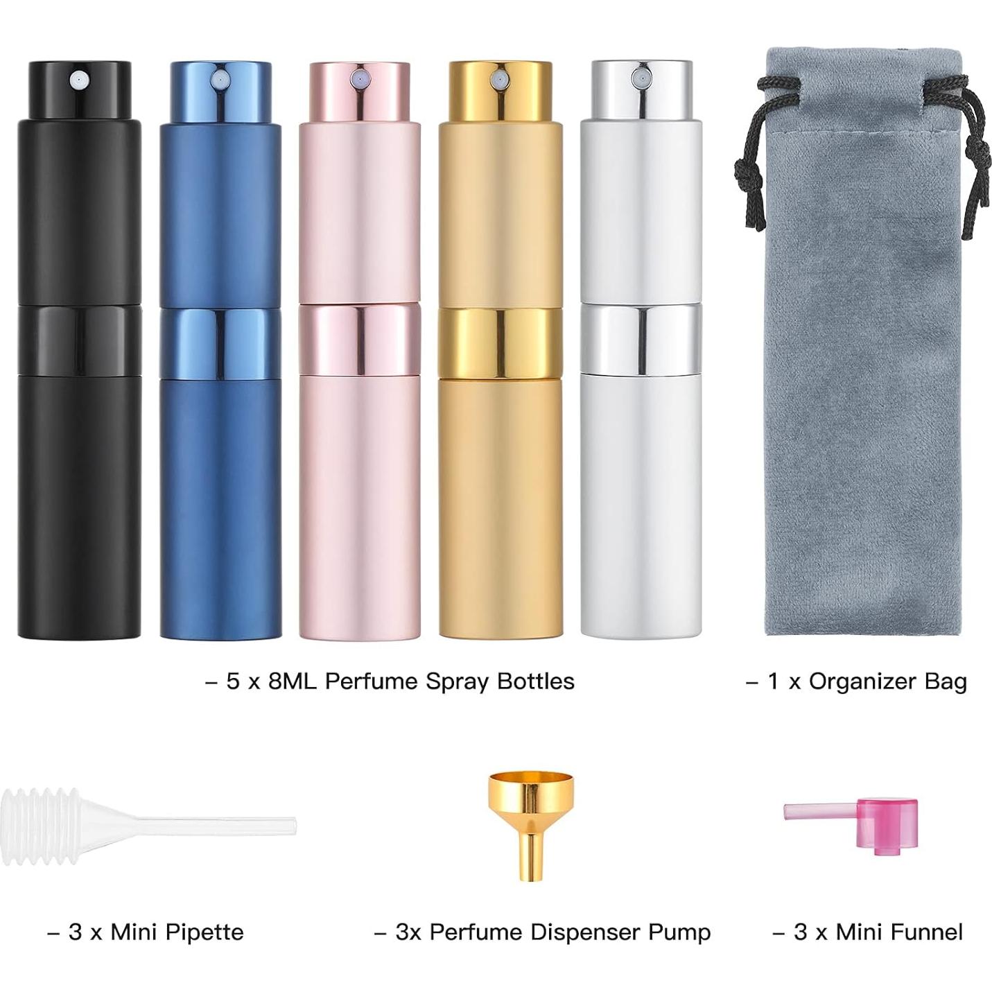 Atomizador de Perfume Rellenable Tekson 8ml - 5 Colores