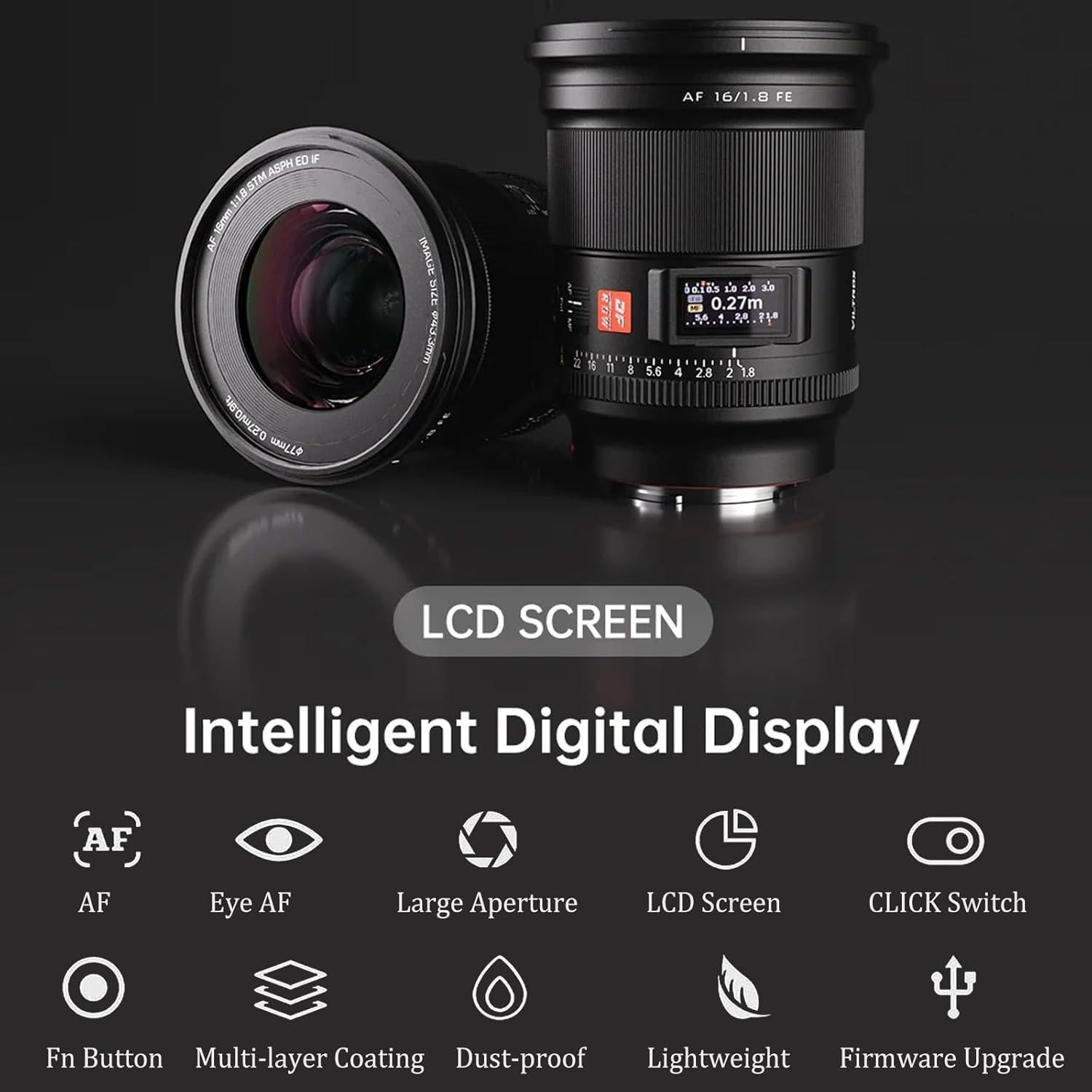 Lente VILTROX 16mm F1.8 Montura Z para Nikon - Ultra Gran Angular