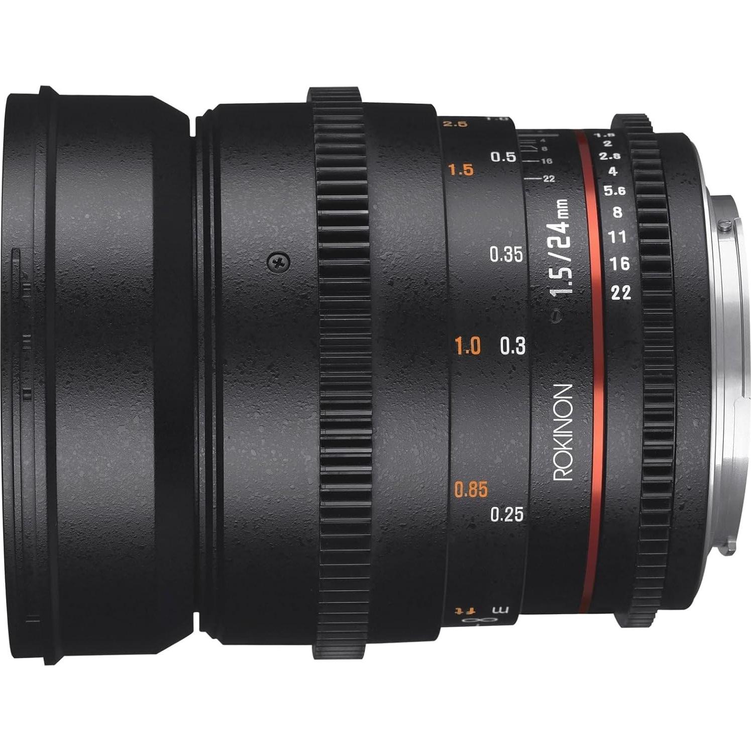 Lente Cine Rokinon DS 24mm T1.5 para Canon EF