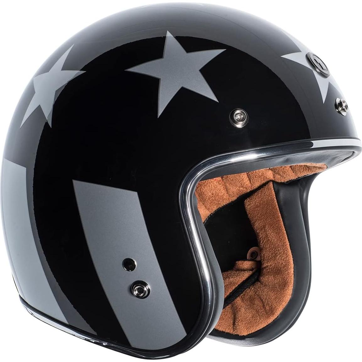 Casco Abierto TORC T50 Del Mar Negro Brillante X-Pequeño