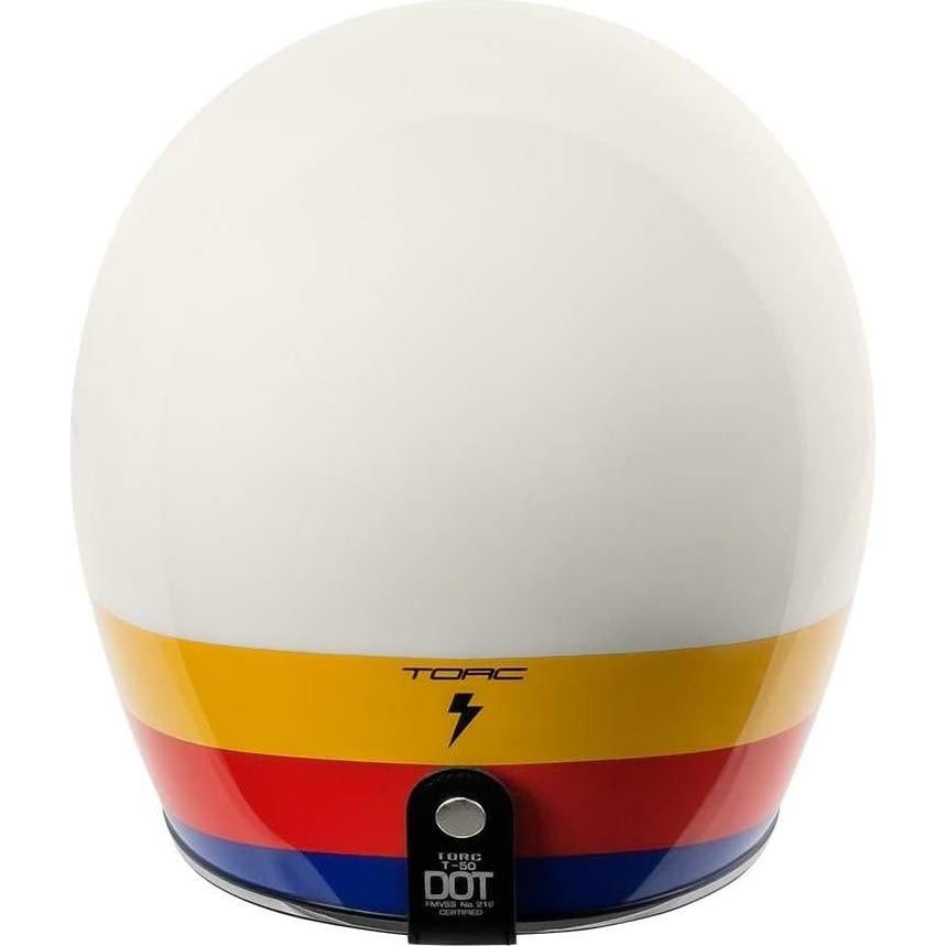 Casco Abierto TORC T50 Del Mar 3/4 Unisex Blanco Perla