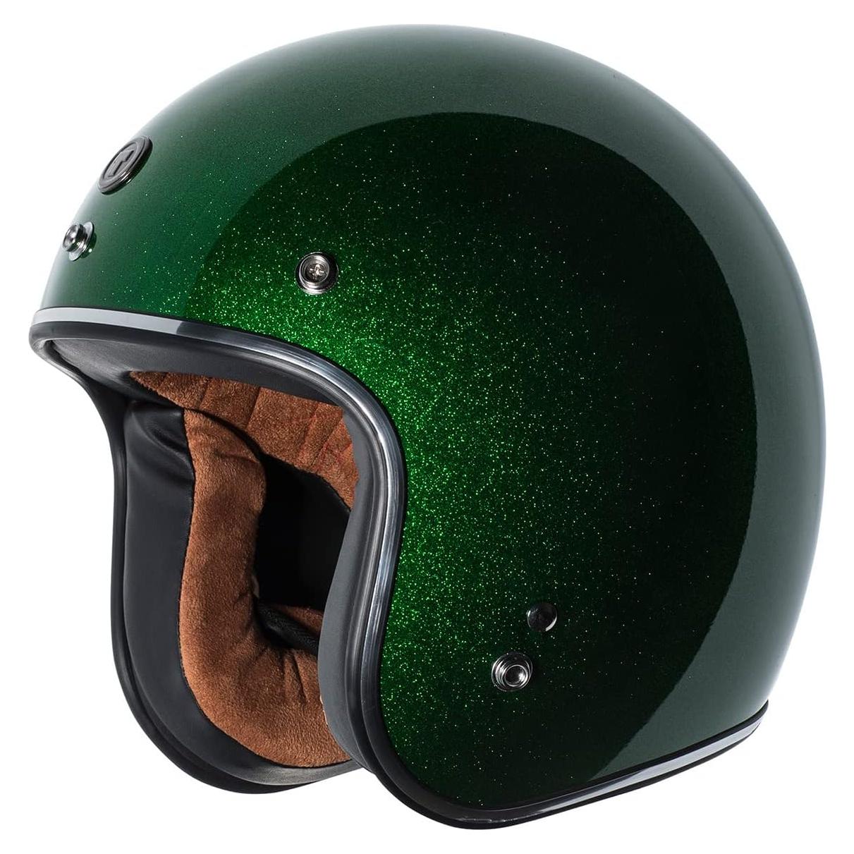 Casco Abierto TORC T50 Verde Limecycle 3/4 Motocicleta