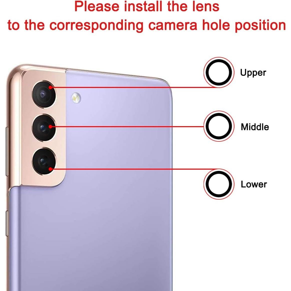 Juego de Reemplazo Lente de Cámara Samsung Galaxy S21/S21 Plus