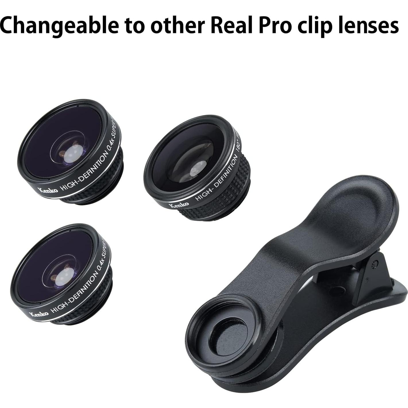 Lente Gran Angular 0.4x Kenko REAL PRO para Móviles y Tablets