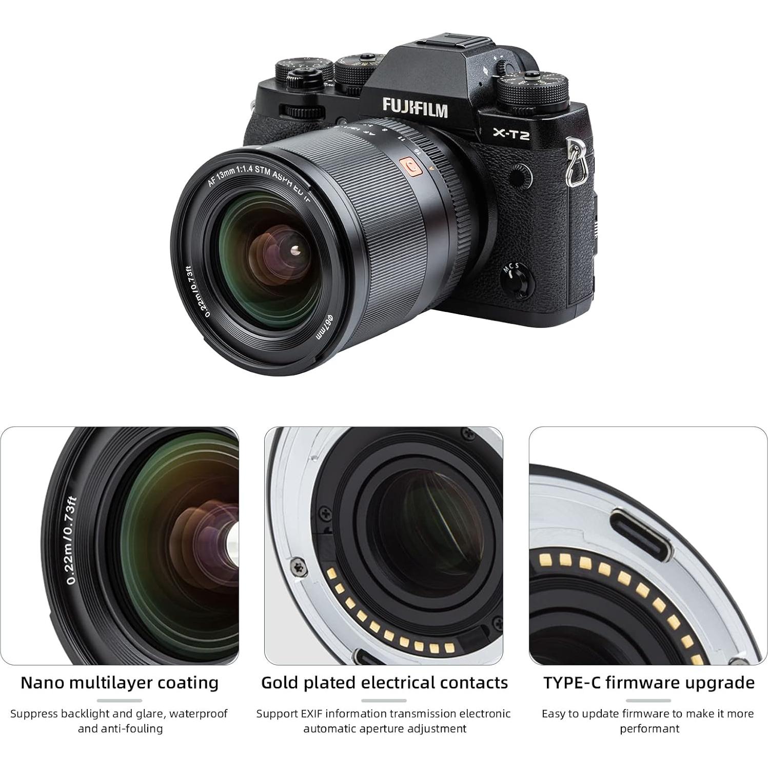 Lente Gran Angular VILTROX 13mm F1.4 para Fuji X