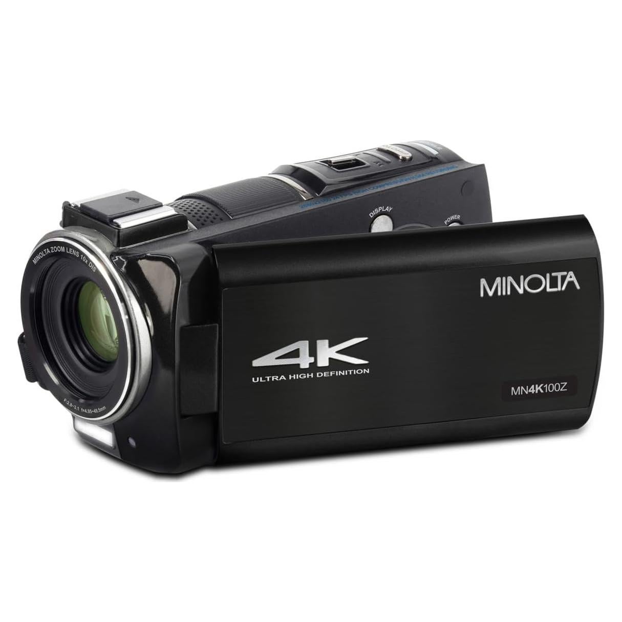 Minolta MN4K100Z Camcorder 4K Ultra HD 10x Zoom 28MP Negro