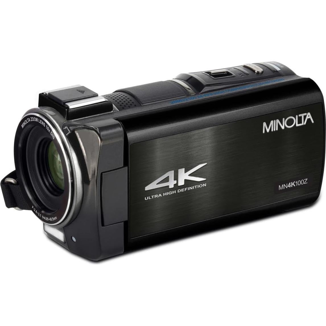Minolta MN4K100Z Camcorder 4K Ultra HD 10x Zoom 28MP Negro