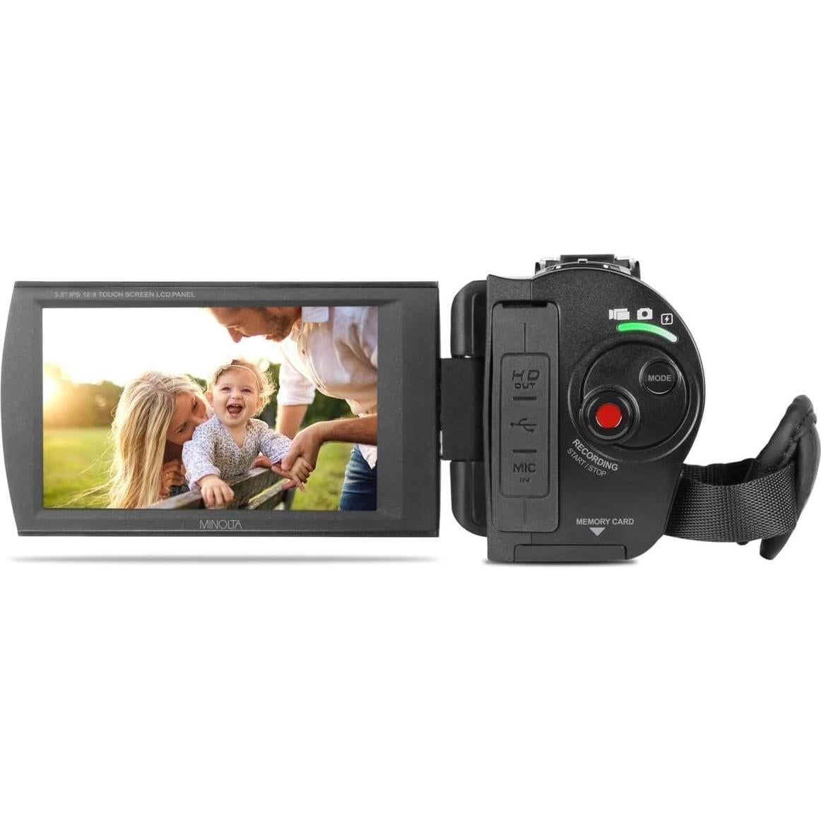 Minolta MN4K100Z Camcorder 4K Ultra HD 10x Zoom 28MP Negro