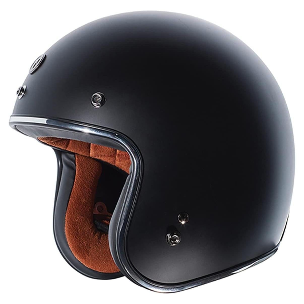 Casco Abierto TORC T50 Del Mar Negro Mate Huesos